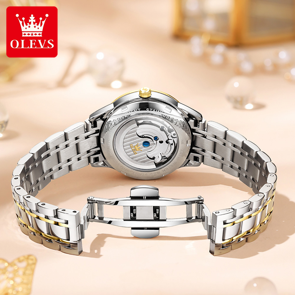 OLEVS Đồng Hồ Nữ Sang Trọng To - đánh giá và giá Skeleton Mechanical Watch