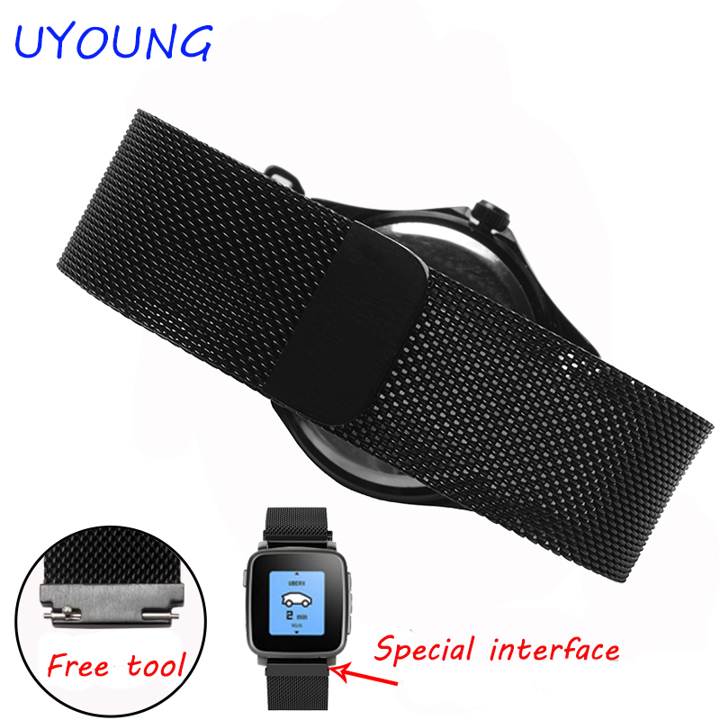 22Mm Milanese Loop Dây Đeo Cho - đánh giá và giá Smartwatch Pebble Watches